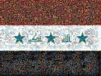 jigsaw of iraqi flag